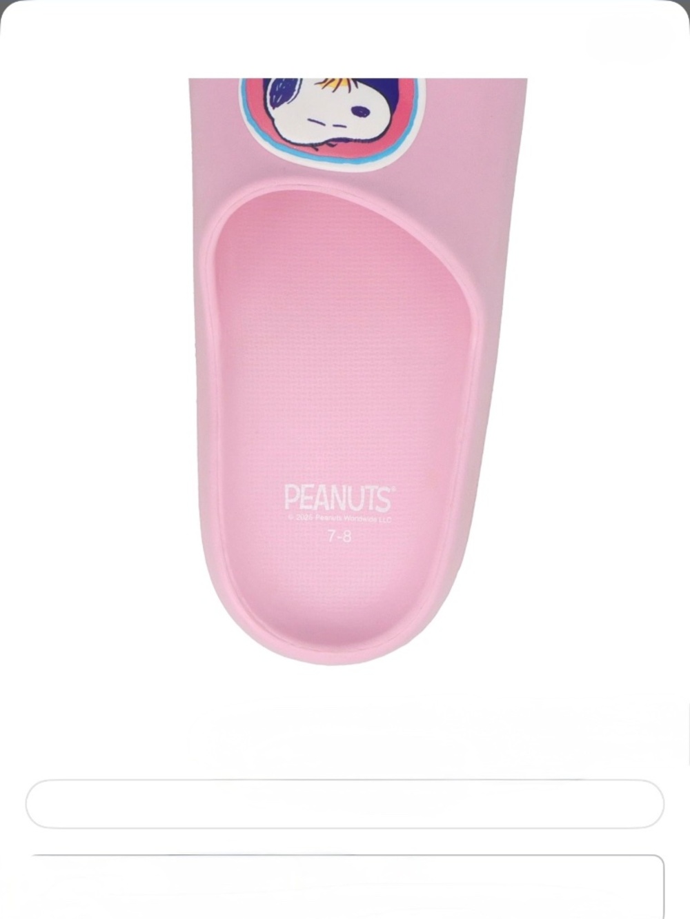 Snoopy by Peanuts Women’s Pink Slide Sandals Size 7/8 NEW - Picture 5 of 6
